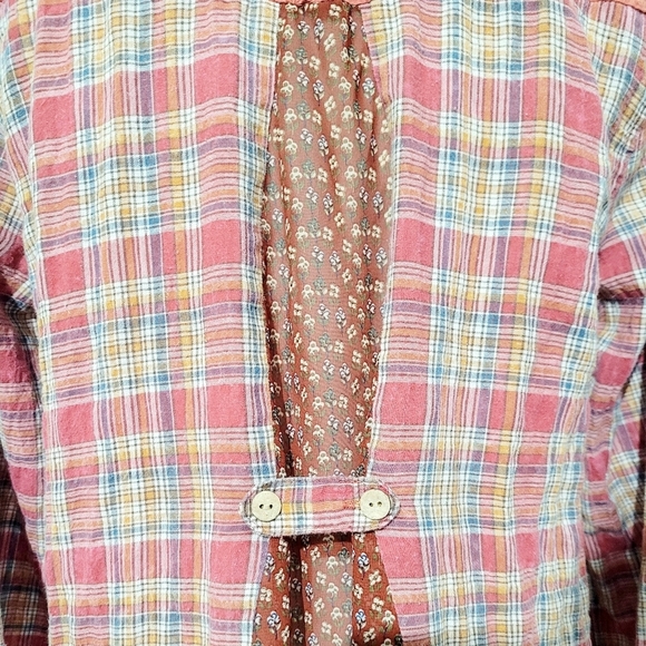 Miss Me Women’s SZ Small Plaid & Lace Button Down Shirt Long Sleeve Western Boho - Picture 5 of 11